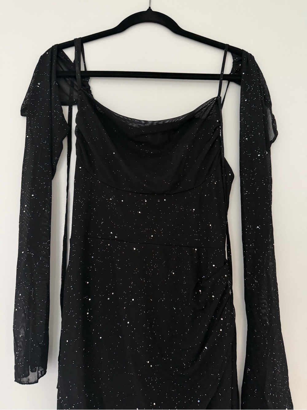 Black sparkly dress with sleeves